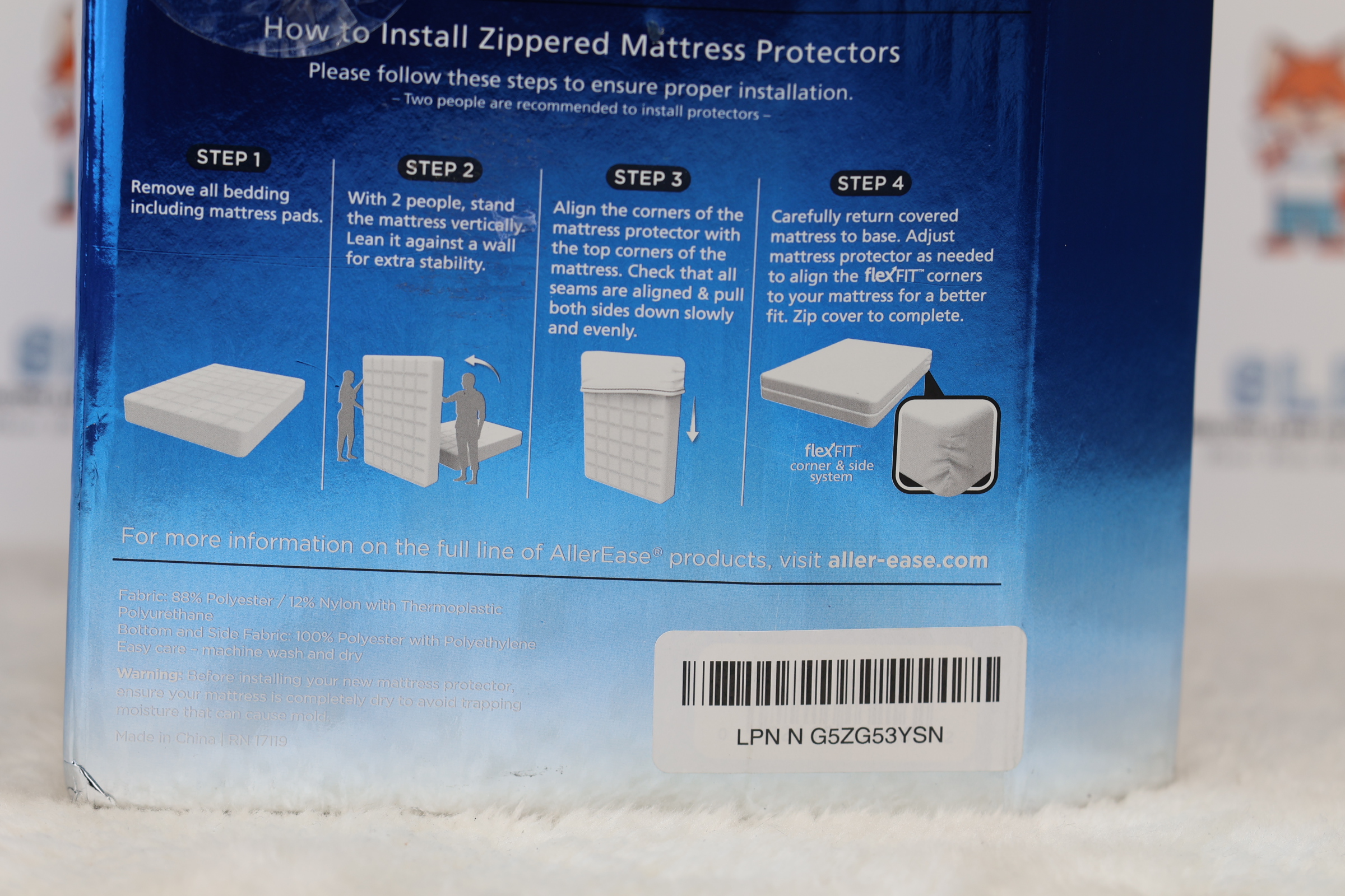 AllerEase Maximum Zippered Mattress Protector King Size - Image 6