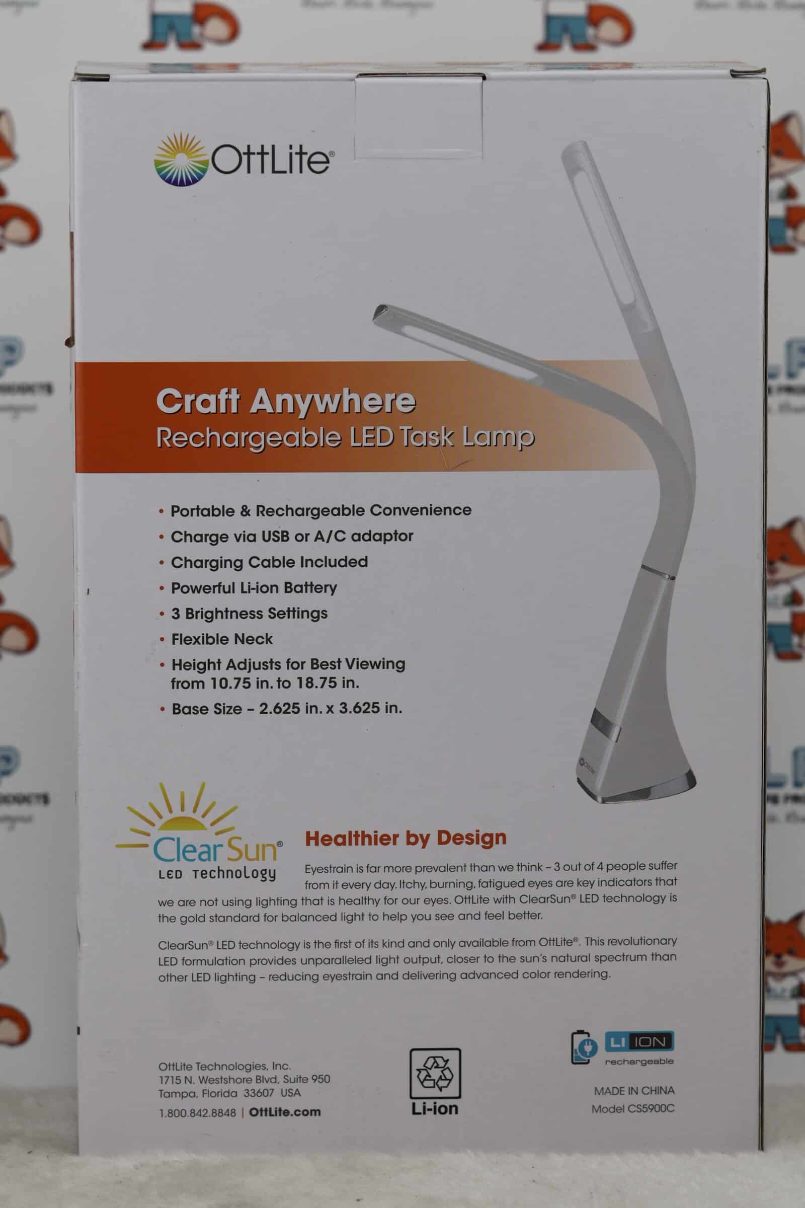 OttLite Rechargeable LED Task Lamp with ClearSun Technology - Image 4