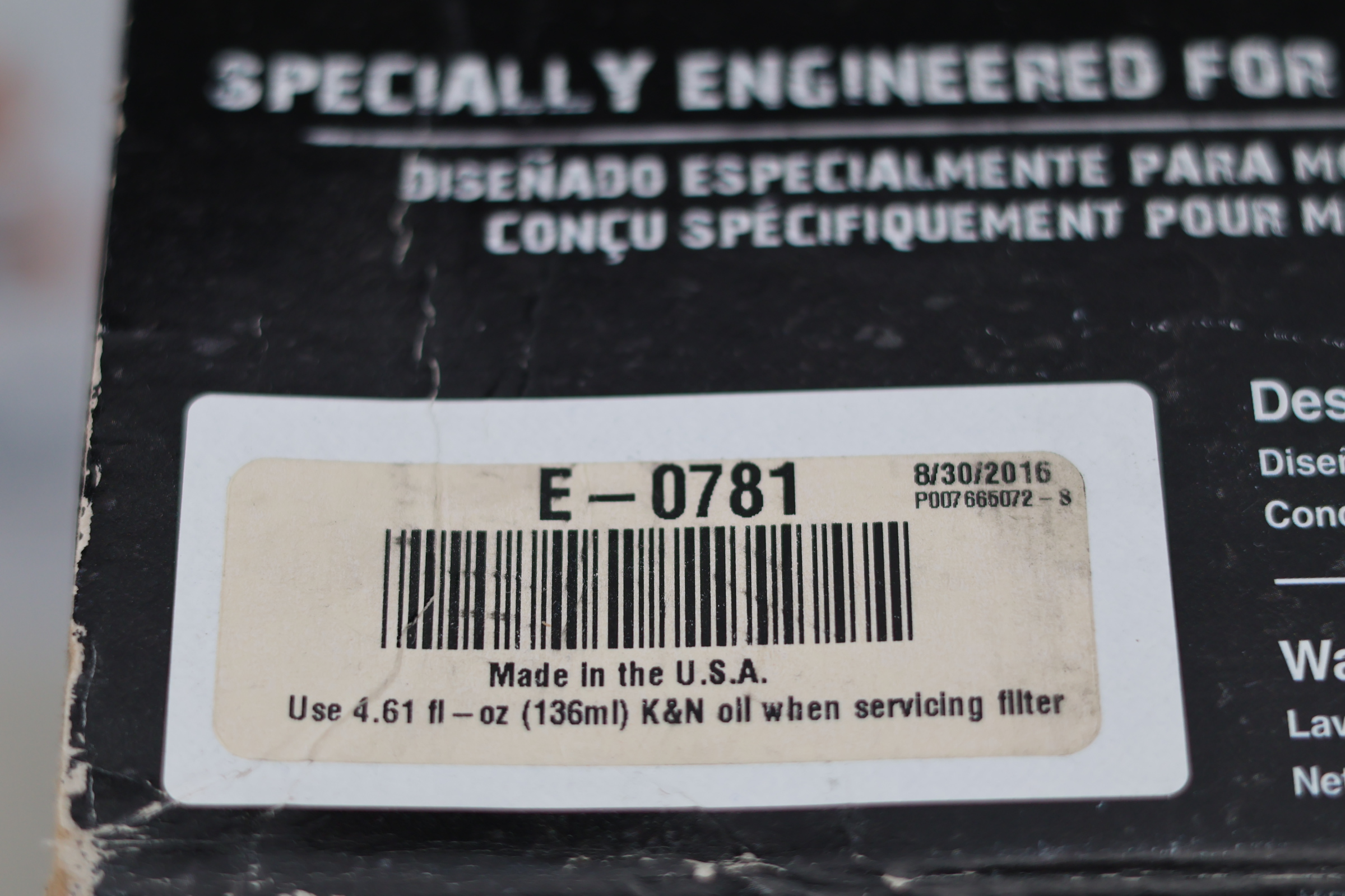 K&N Diesel High-Flow Air Filter E-0781 Washable Reusable - Image 3