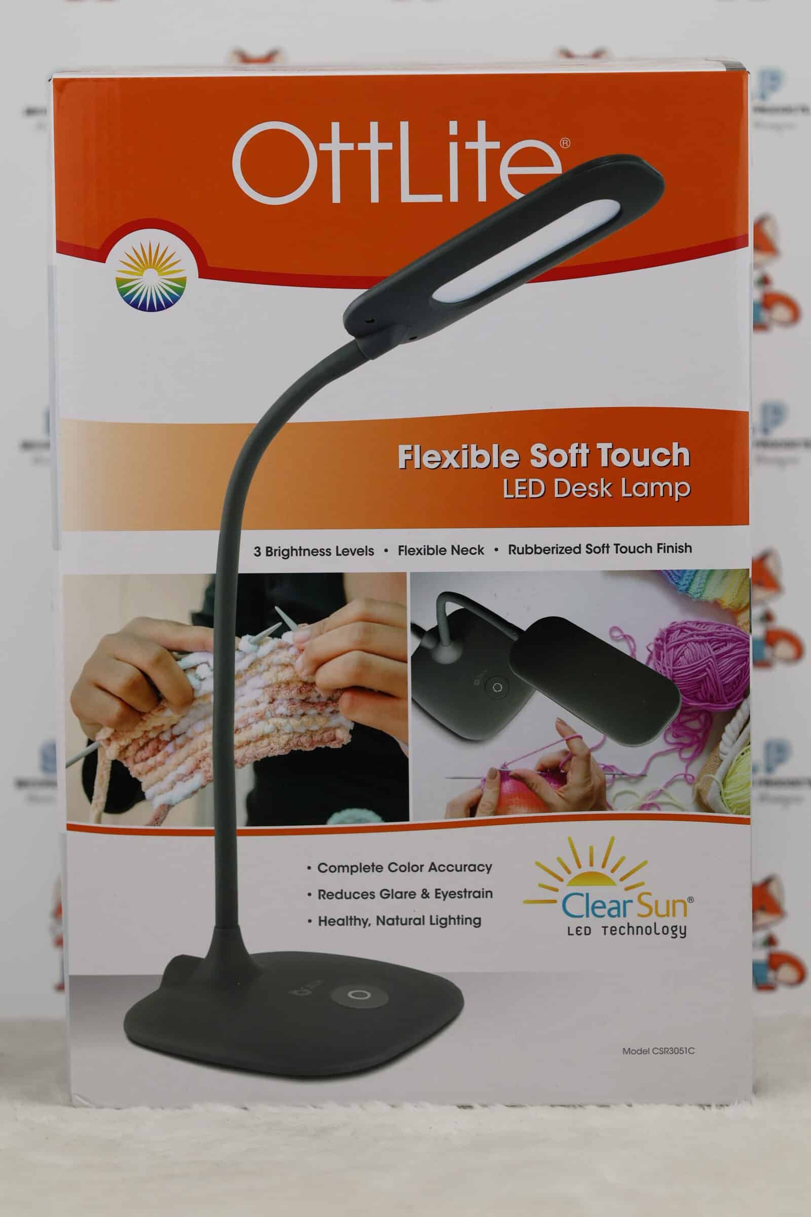 OttLite Flexible Soft Touch LED Desk Lamp with ClearSun