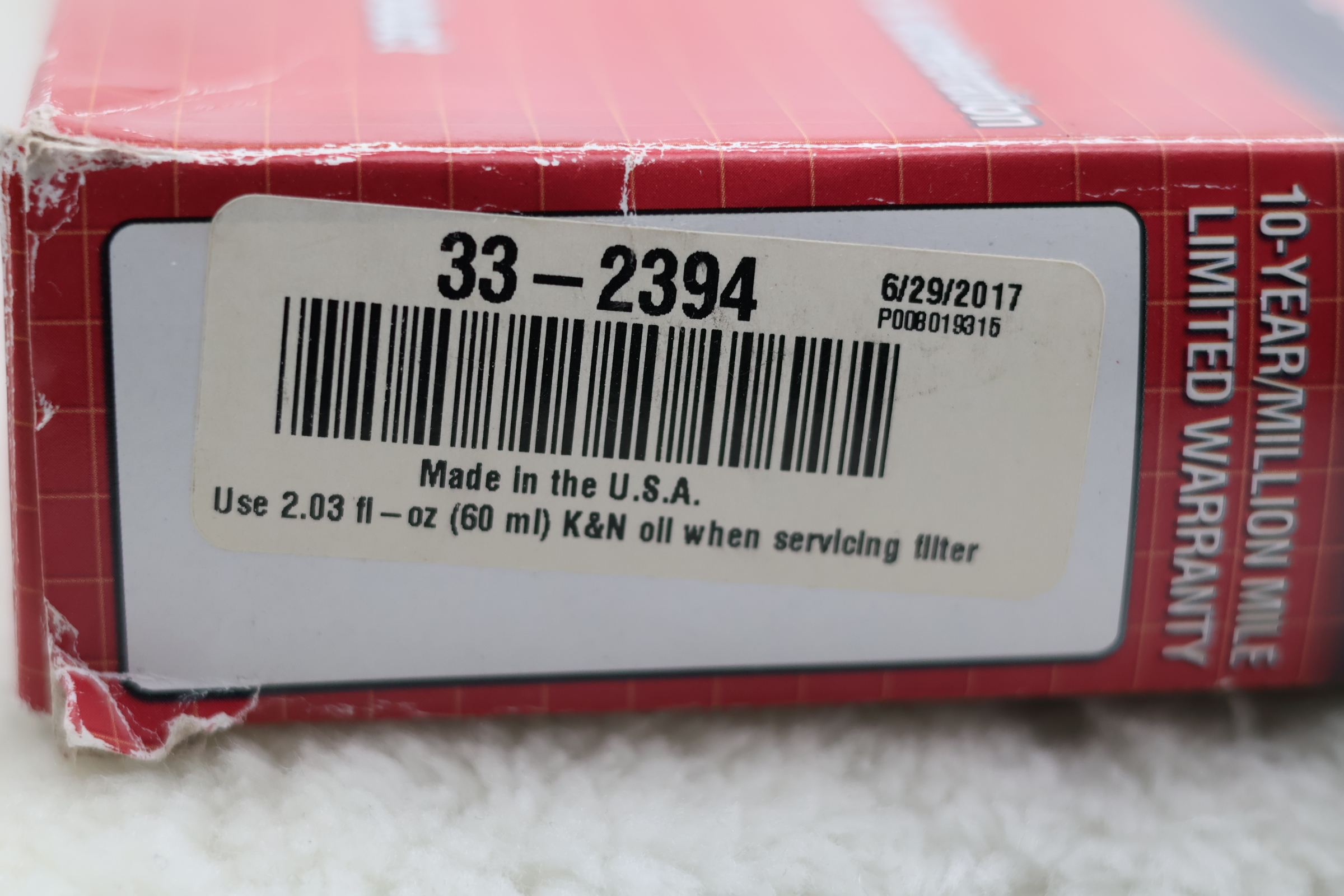 K&N High-Flow Air Filter 33-2394 Washable Reusable - Image 3