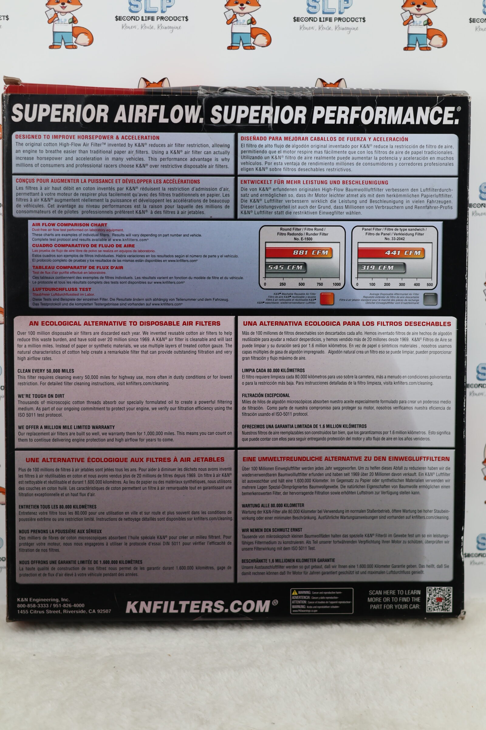 K&N High-Flow Air Filter 33-2478 Washable Reusable - Image 4