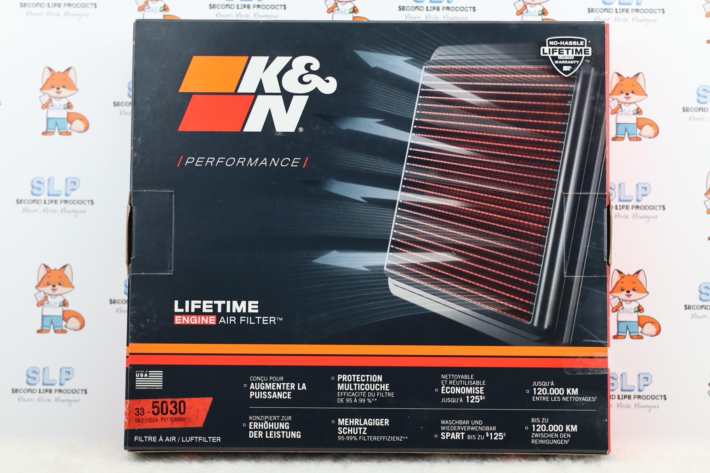 K&N Performance Lifetime Engine Air Filter 33-5030 - Image 3