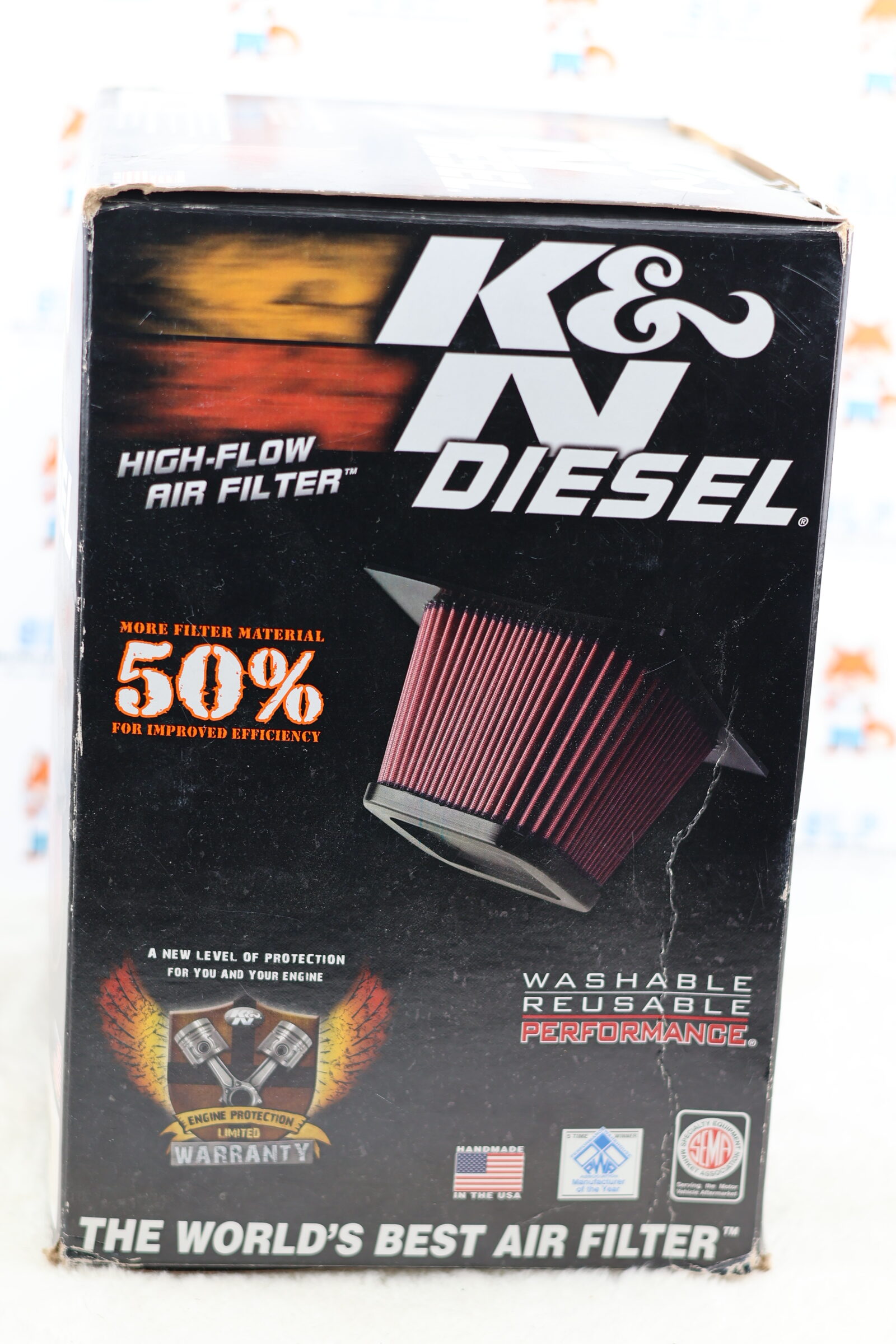 K&N Diesel High-Flow Air Filter E-0781 Washable Reusable - Image 6