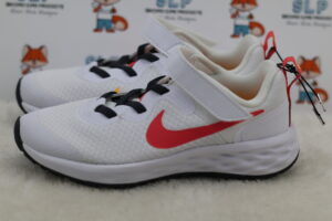 Nike Revolution 6 NN PSV Kids Sneakers White/Coral Size 12C