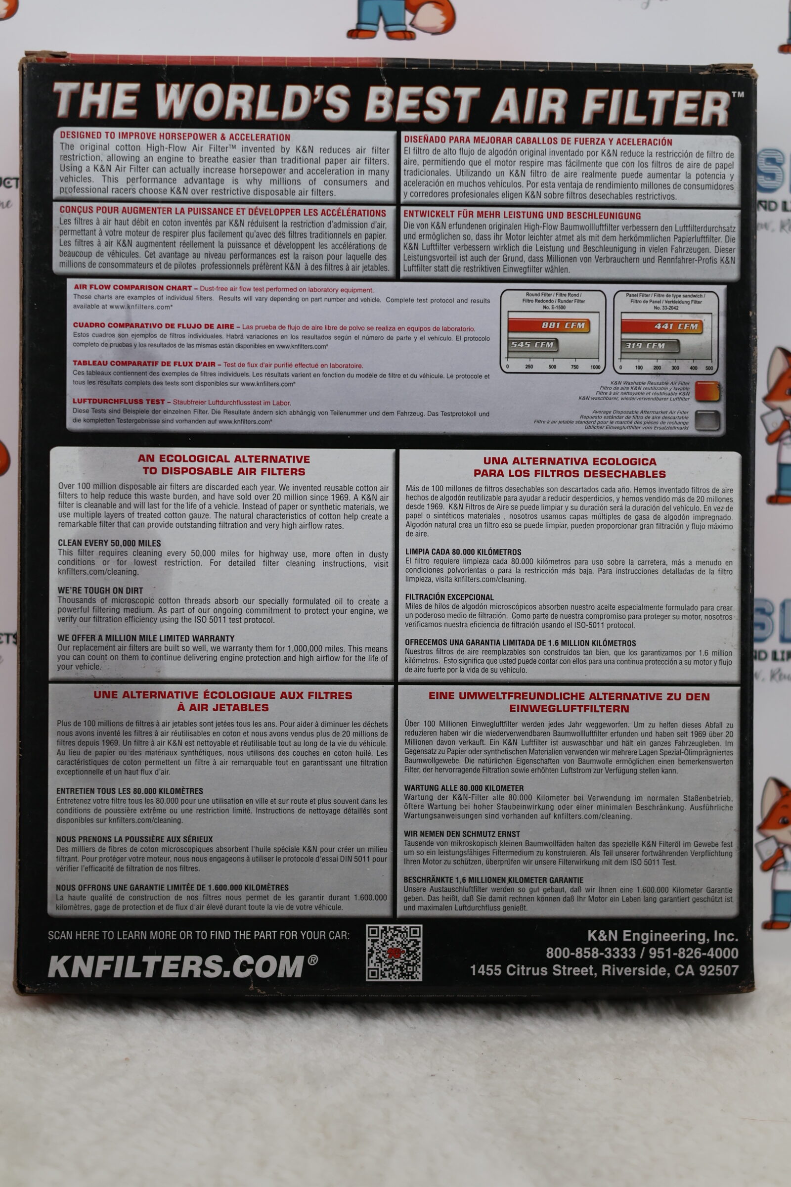 K&N High-Flow Air Filter 33-2409 Washable Reusable - Image 4