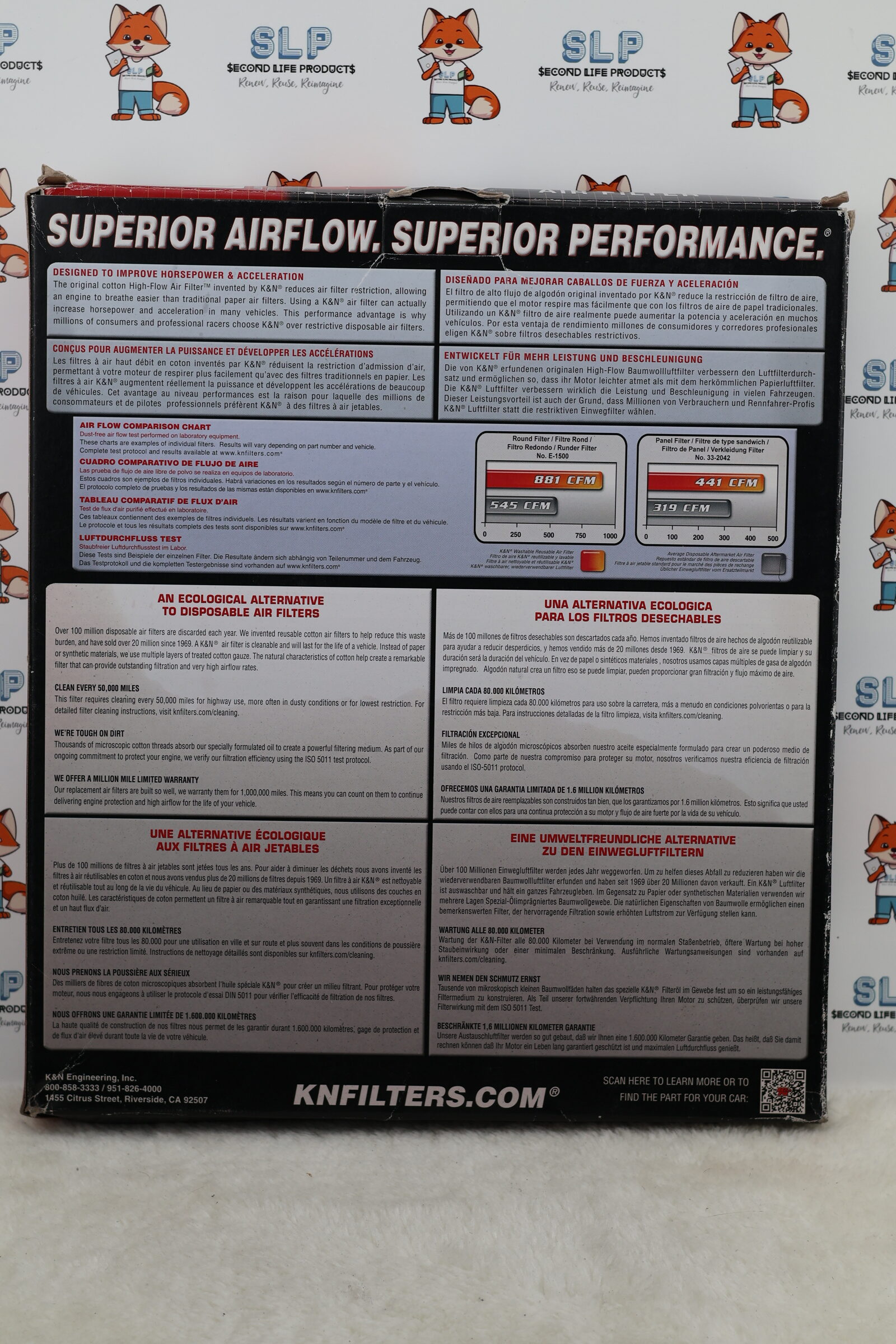 K&N High-Flow Air Filter 33-2394 Washable Reusable - Image 4