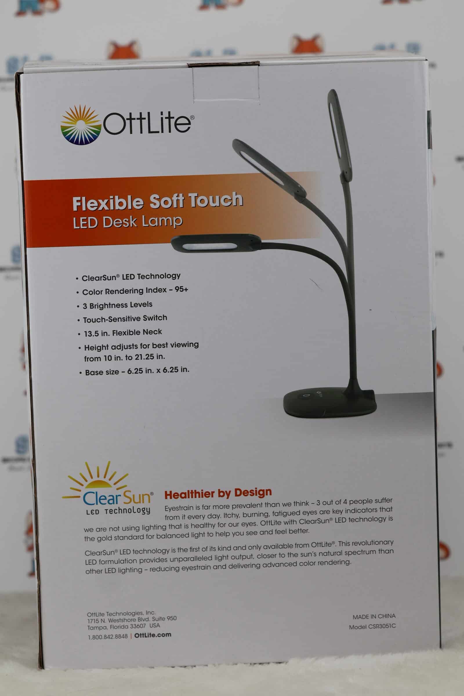 OttLite Flexible Soft Touch LED Desk Lamp with ClearSun - Image 4