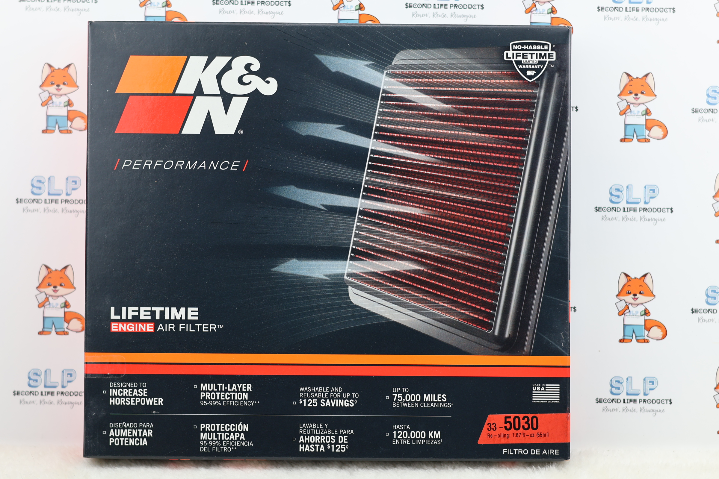 K&N Performance Lifetime Engine Air Filter 33-5030