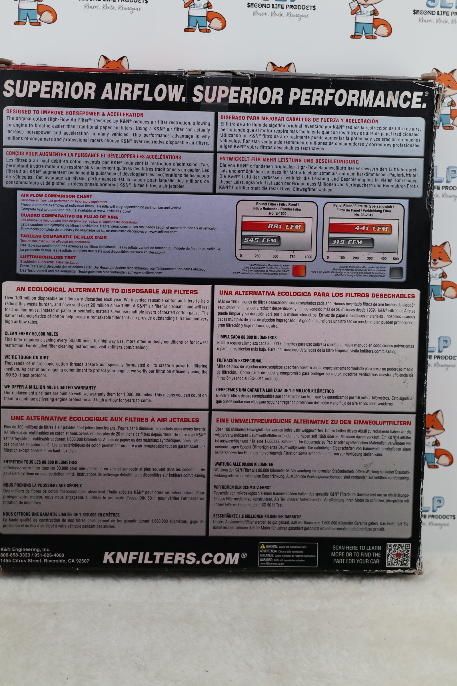 K&N High-Flow Air Filter 33-2387 Washable Reusable - Image 4