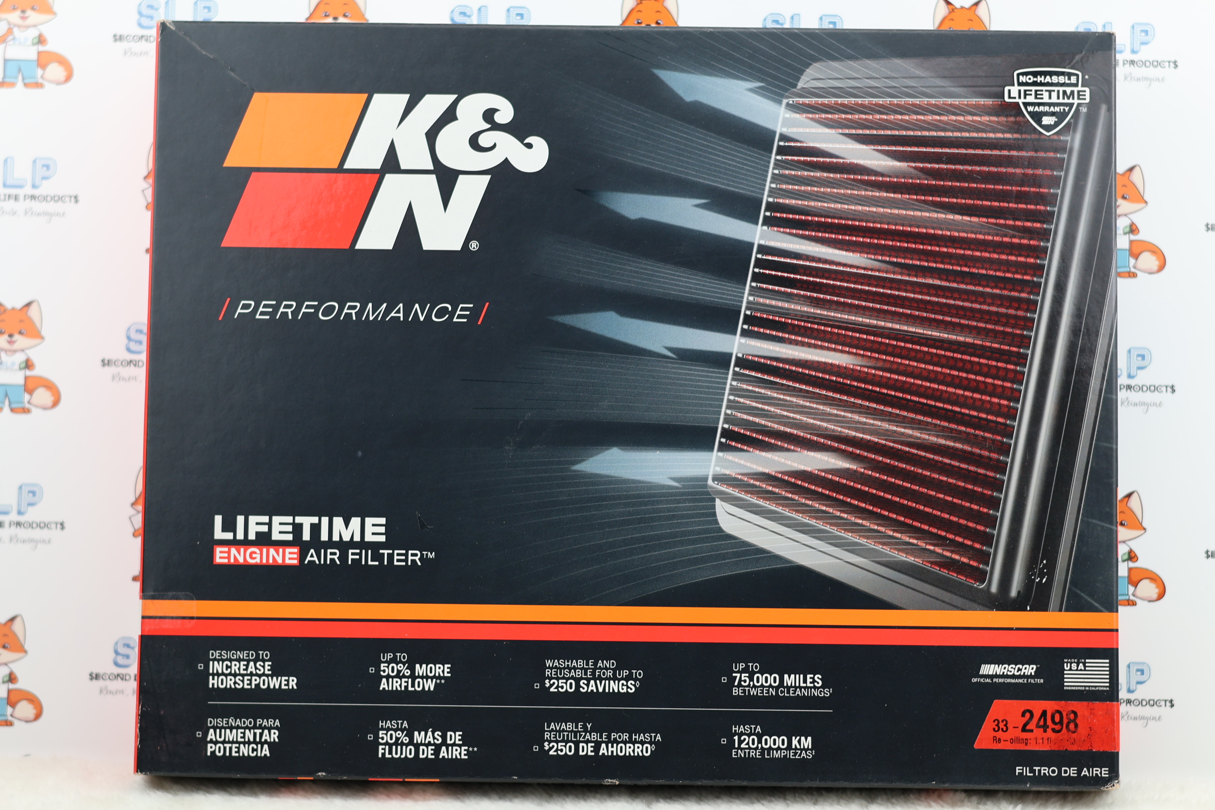 K&N Performance Lifetime Engine Air Filter 33-2498
